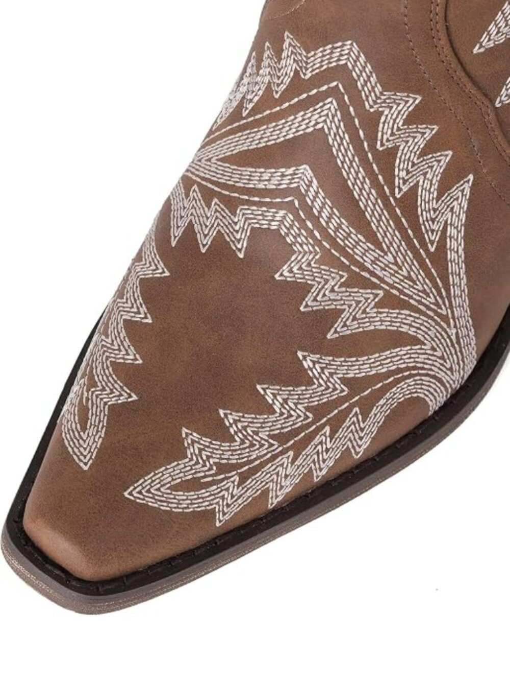 Mid Calf Western Cowgirl Boots for Women 15” Shaft Snip Toe | Embroidered, 2” Ch - Picture 3 of 4